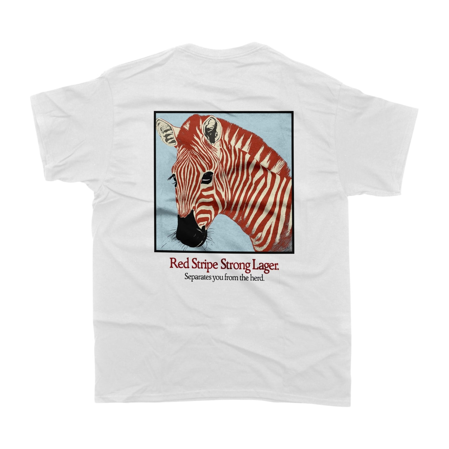 Red Stripe Zebra - Front & Back