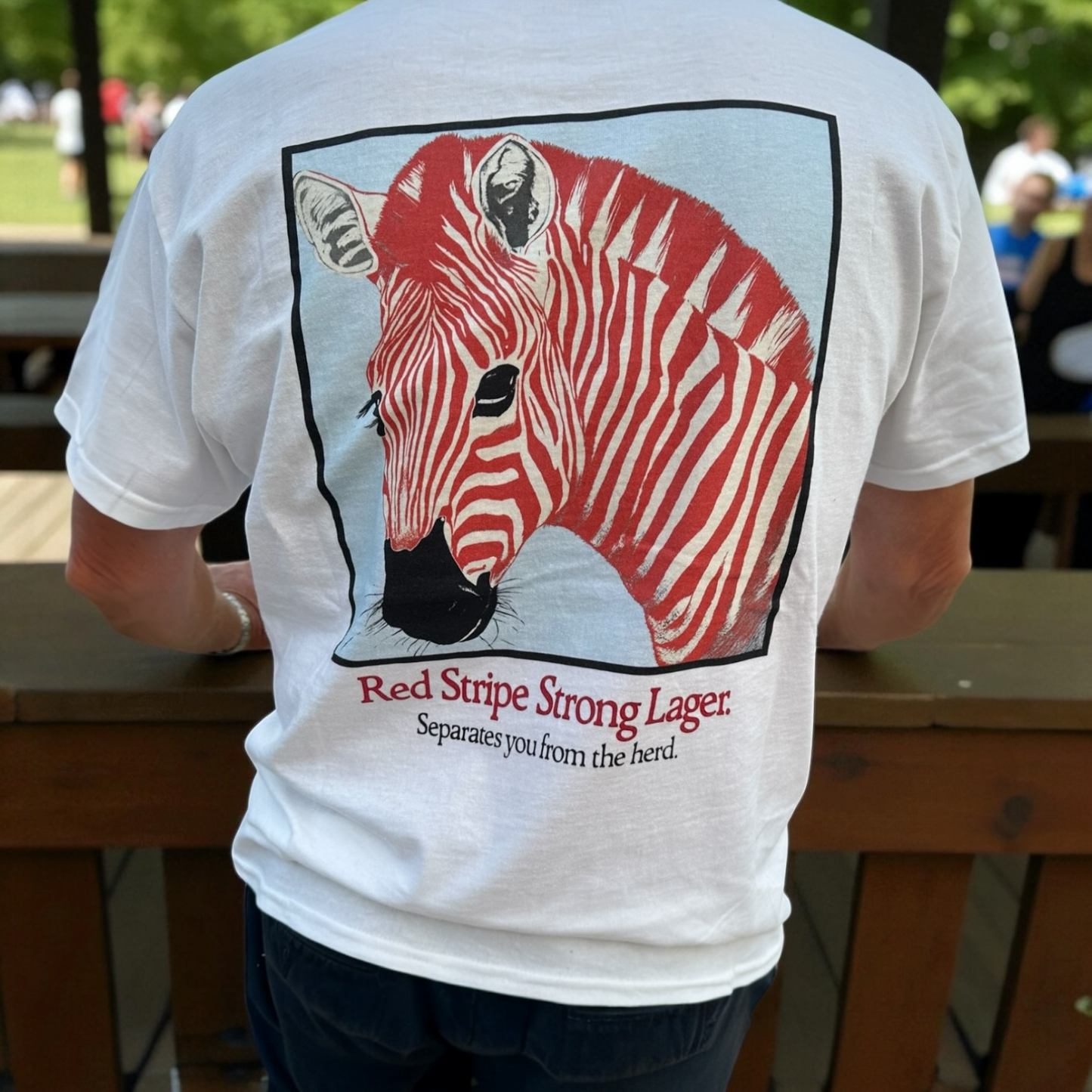 Red Stripe Zebra - Front & Back
