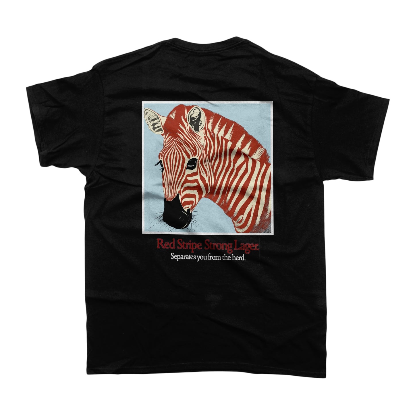 Red Stripe Zebra - Front & Back